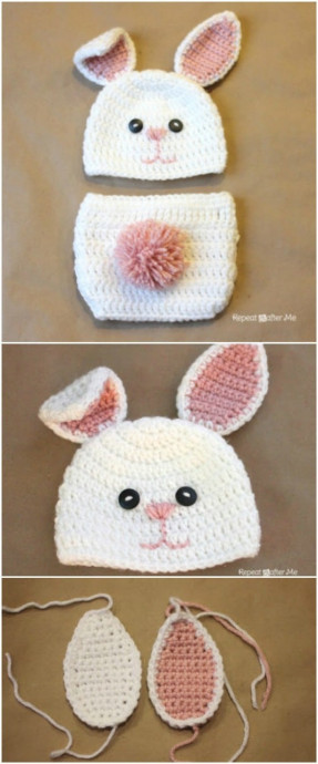 Adorable Rabbit Hat and Diaper Cover Set for Easter – A Perfect Crochet Project Adorable Rabbit Hat and Diaper Cover Set for Easter – A Perfect Crochet Project