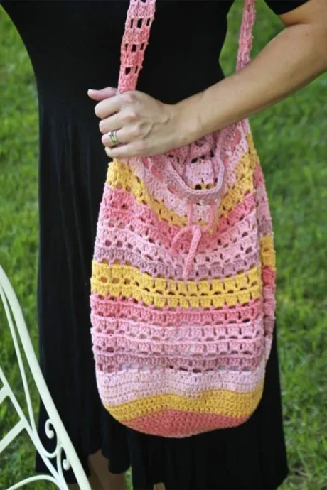 Versatile Boho Market Bag: A Stylish Handbag and Craft Bag Designed by Nana's Crafty Home Versatile Boho Market Bag: A Stylish Handbag and Craft Bag Designed by Nana's Crafty Home