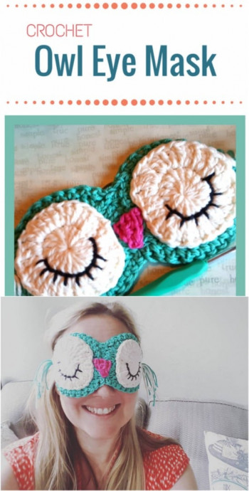 Crochet owl mask