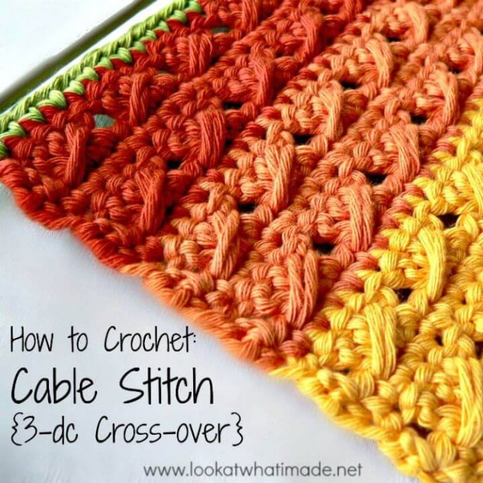 How To Free Crochet Cable Stitch Pattern: