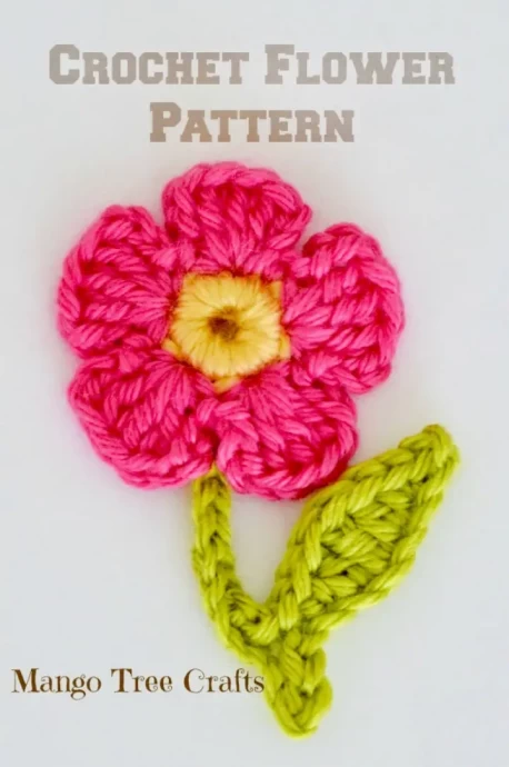 Crochet Flower Applique Pattern