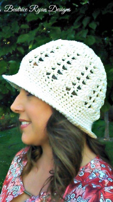 Free Crochet Sunshine And Shells Summer Hat Pattern:
