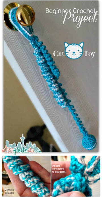 Crochet cat toy