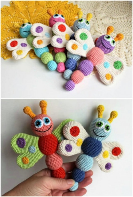 Create a Charming Butterfly Crochet Baby Rattle Design for Your Little One