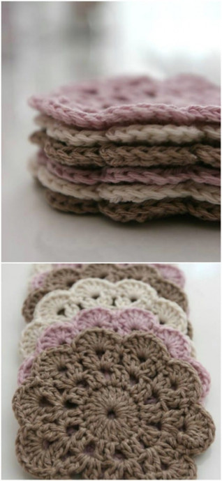 Crochet coasters