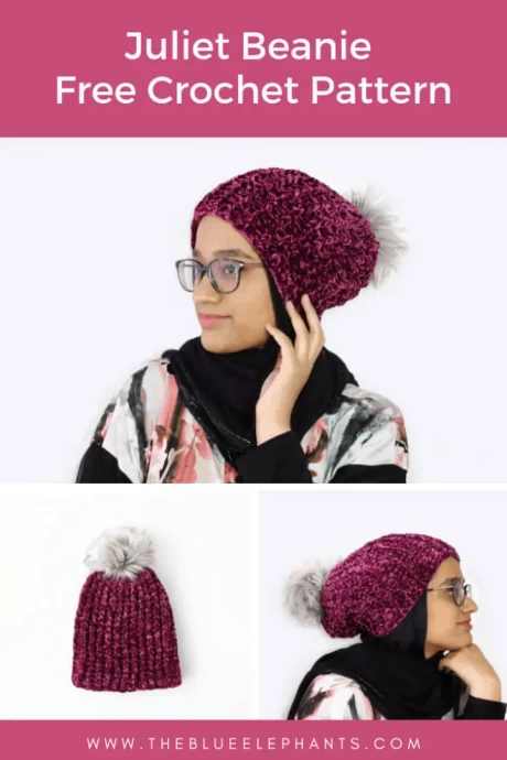 Crochet Beanie Pattern with Velvet Yarn