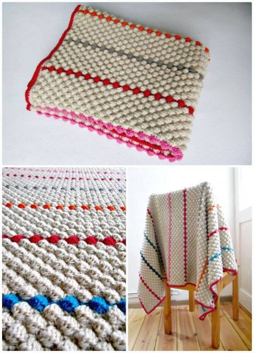 Crochet Bobbly Blanket Pattern: