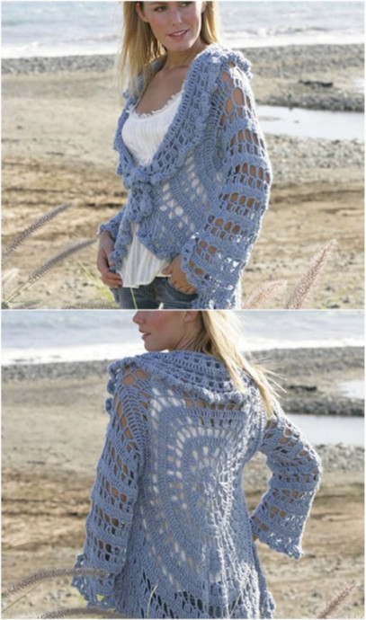 Easy Drop Circle Crocheted Sweater - Perfect for Spring and Summer Easy Drop Circle Crocheted Sweater - Perfect for Spring and Summer