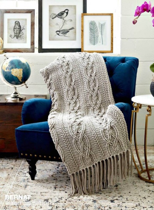 Discover the Stunning Crochet Blanket With Cable Stitch and Braided Patterns Discover the Stunning Crochet Blanket With Cable Stitch and Braided Patterns