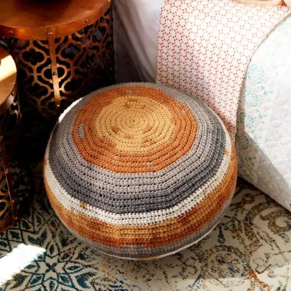 Caron Crochet Pouf Pattern