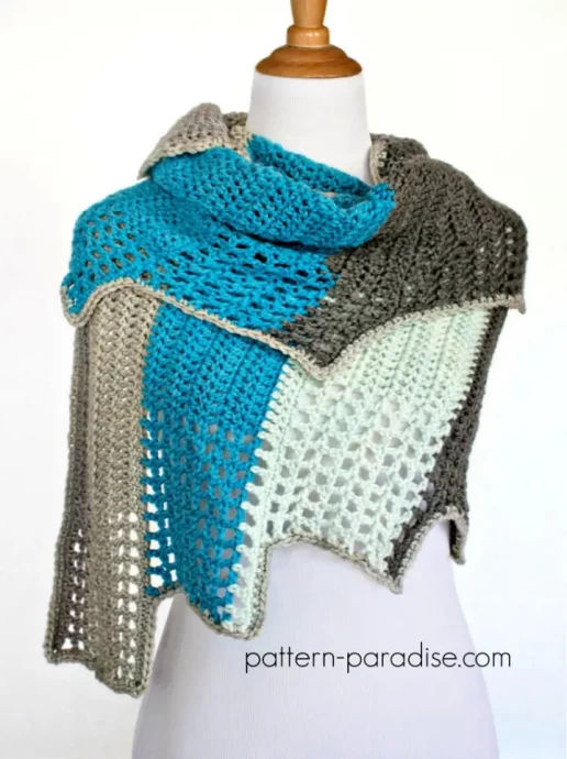 Free Crochet Blue Ridge Wrap Pattern