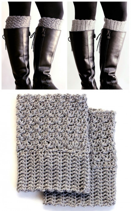 Crochet boot cuffs