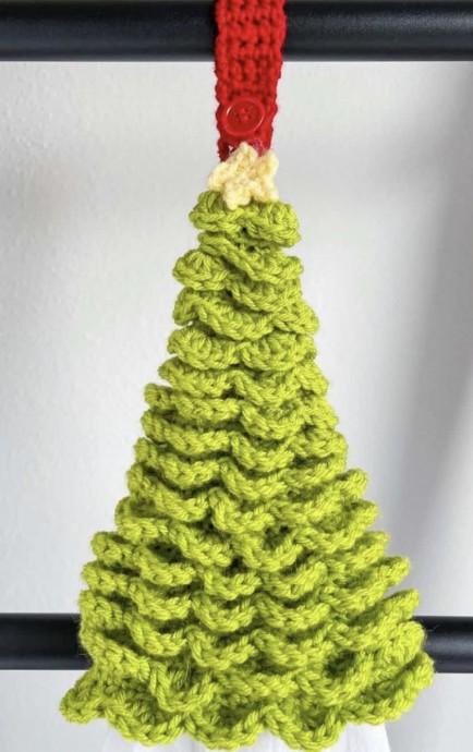 Crochet Christmas Tree Towel Topper