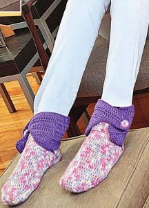 Create Cozy-Chic Crochet Heathered Harmony Cuff Slippers – Easy Instructions Create Cozy-Chic Crochet Heathered Harmony Cuff Slippers – Easy Instructions