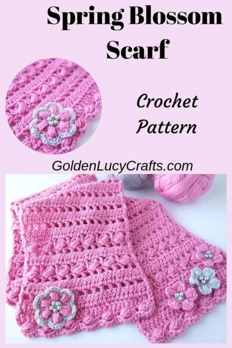 Cute Crochet Lacy Scarf