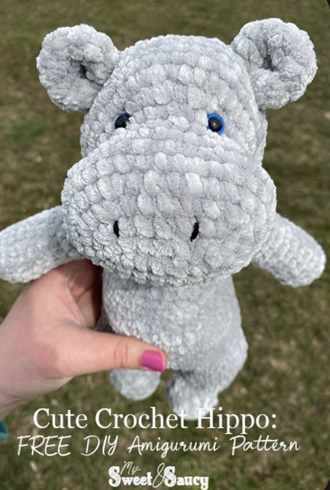 Cute Crochet Hippo Amigurumi