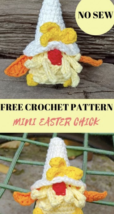 No-Sew Crochet Chick Gnome Free Pattern
