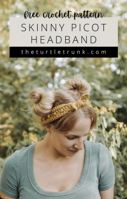 Free Crochet Pattern: Skinny Picot Headband