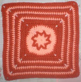Crochet Orange Blossom Square