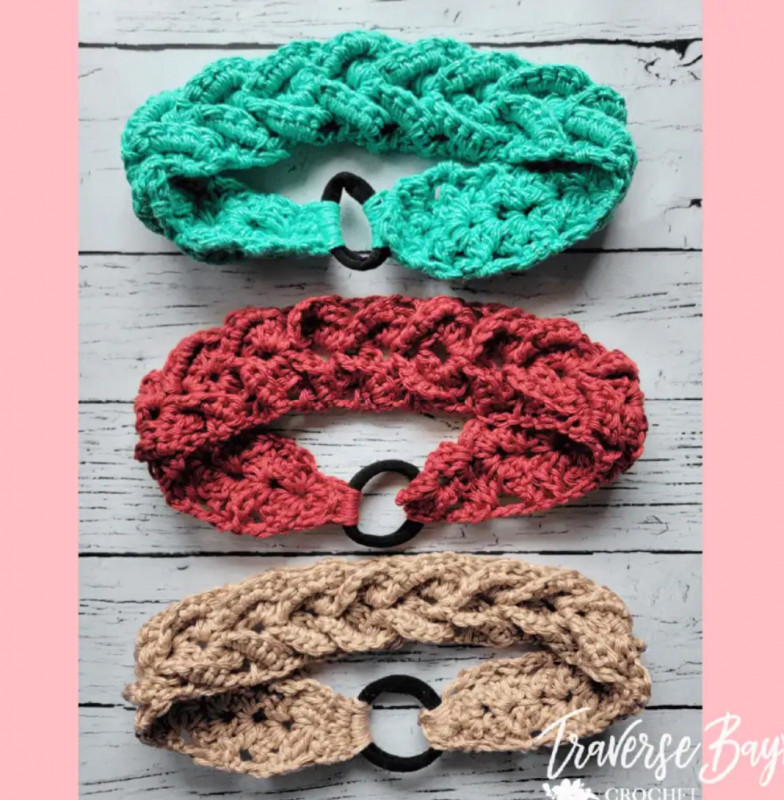 Crochet A Boho Hair Tie Headband