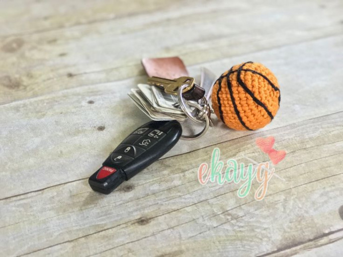Handcrafted Crochet Basketball Key Chain: A Unique Sports-Inspired Accessory for Key Enthusiasts