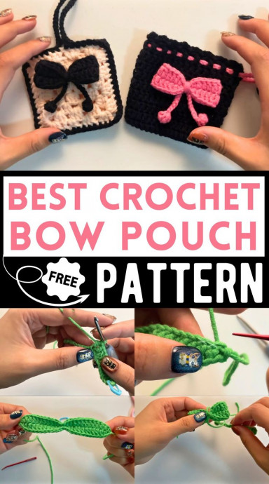 Create Your Own Stunning Crochet Pouch With Raised Bow – A DIY Craft Project Create Your Own Stunning Crochet Pouch With Raised Bow – A DIY Craft Project