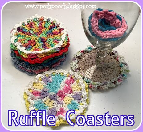 Create Charming Crochet Ruffle Coasters for Your Home Decor Create Charming Crochet Ruffle Coasters for Your Home Decor