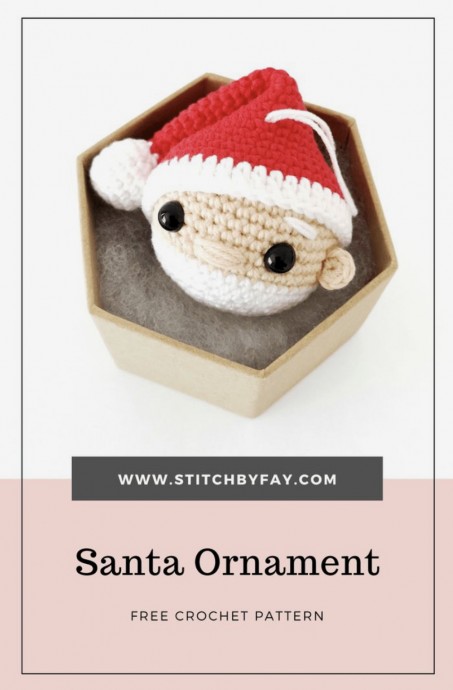 Crochet Santa Ornament