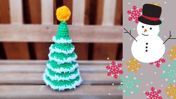 Create a Festive Crocheted Christmas Tree with a Beautiful Star on Top Create a Festive Crocheted Christmas Tree with a Beautiful Star on Top