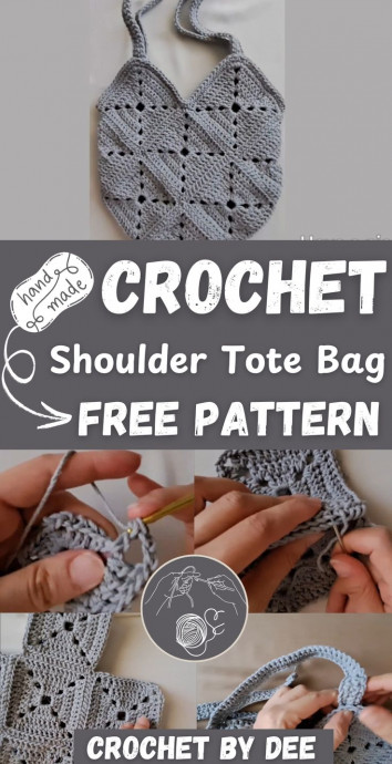 Crochet Shoulder Tote Bag