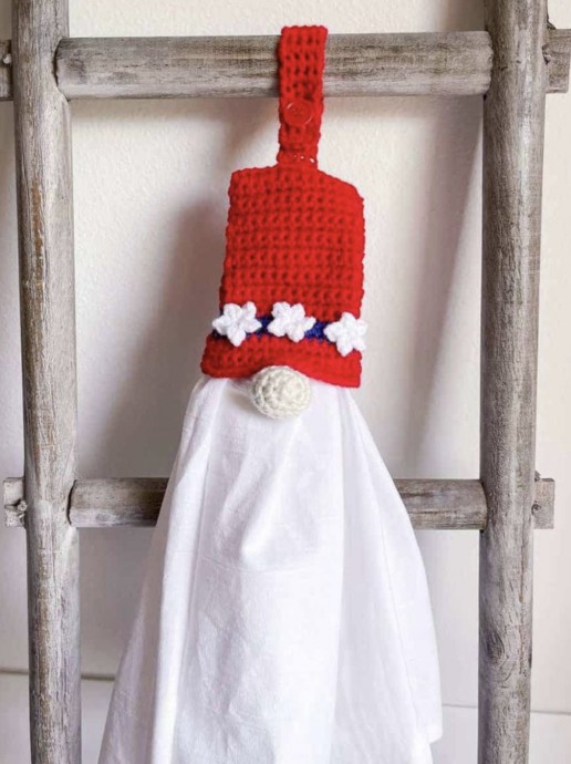 Patriotic Gnome Towel Topper