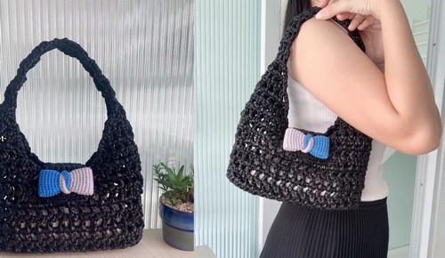 Create Your Own Stylish Crochet Mesh Shoulder Bag - A DIY Guide