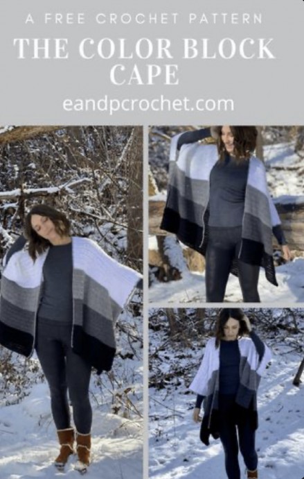 Color Block Cape