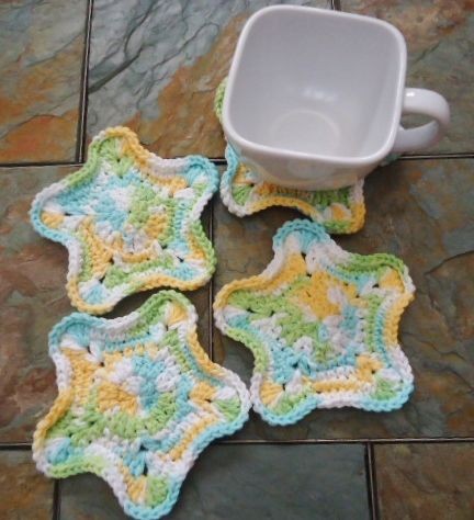Crochet Olympic Star Coaster