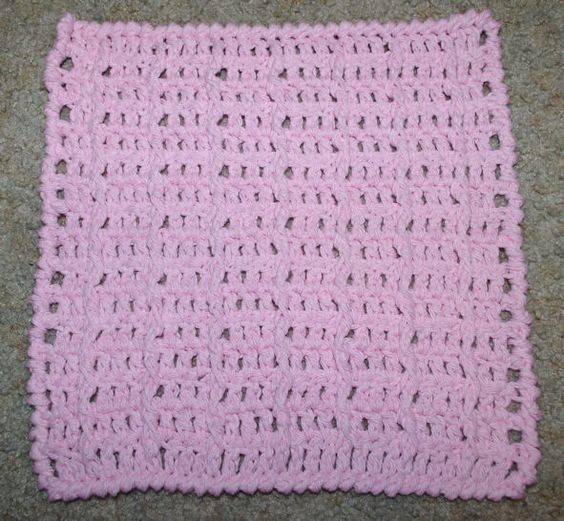 Crochet Pink Dishcloth
