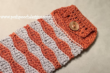Crochet Waves Dish Towel With Topper