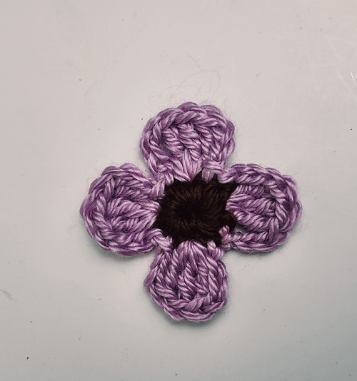 Granny Square Flower Round 3 Instructions