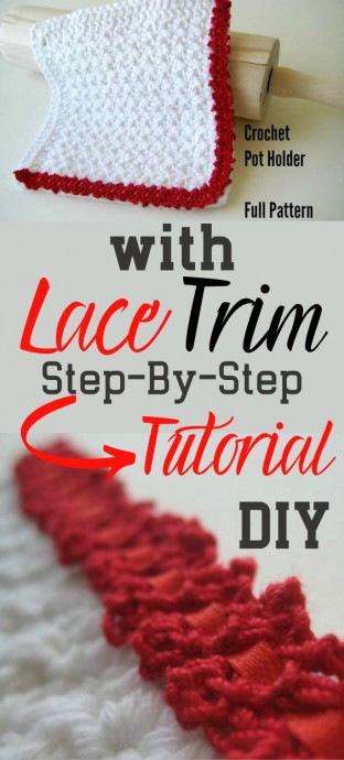 Elegant Crochet Potholders with Lace Trim: A Stylish DIY Kitchen Project Elegant Crochet Potholders with Lace Trim: A Stylish DIY Kitchen Project