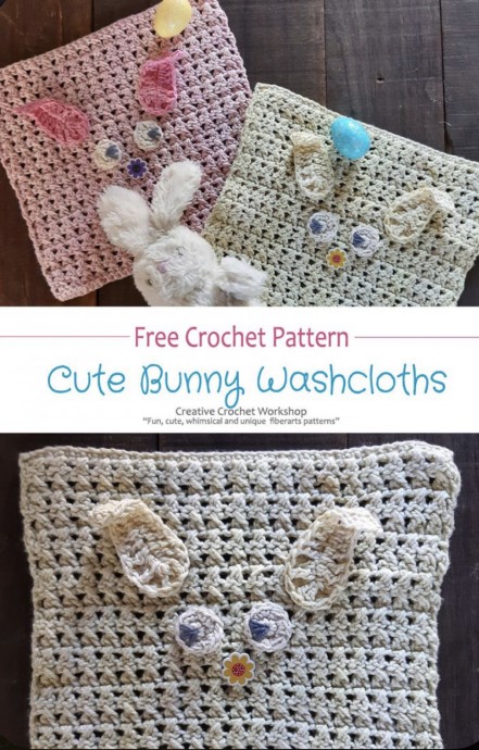 Cute Crochet Bunny Washcloths