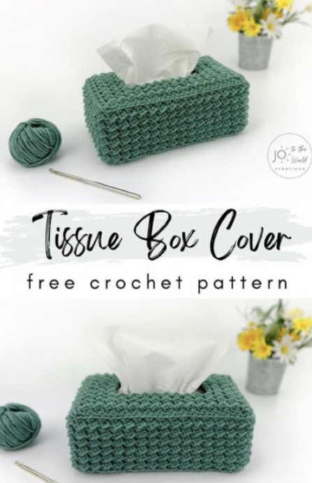 Crochet Tissue Box Cover (Free Pattern)