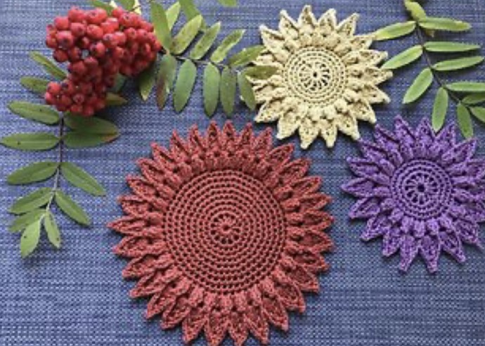 Crochet Ellas Autumn Coaster