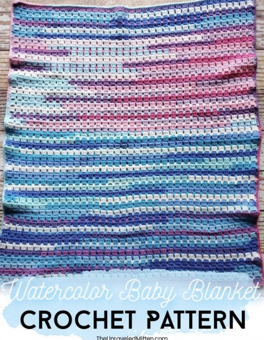 Watercolor Crochet Baby Blanket Pattern