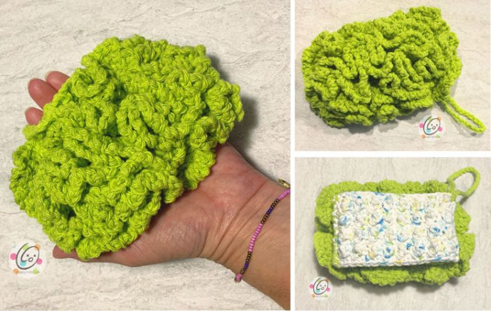 Step-by-Step Guide to Crochet a Reversible Scrubbie with a Leafy Design: Perfect for Any Hand Size Step-by-Step Guide to Crochet a Reversible Scrubbie with a Leafy Design: Perfect for Any Hand Size