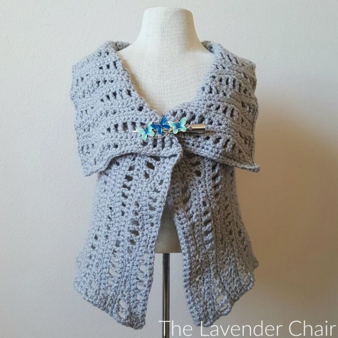 Crochet Lacy Waves Vest