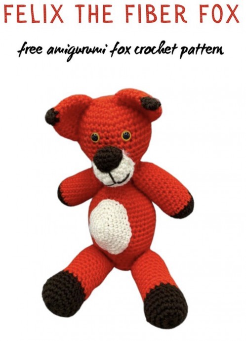 Felix the Fiber Fox Crochet Pattern (FREE)
