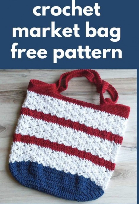 Crochet Tote Market Bag