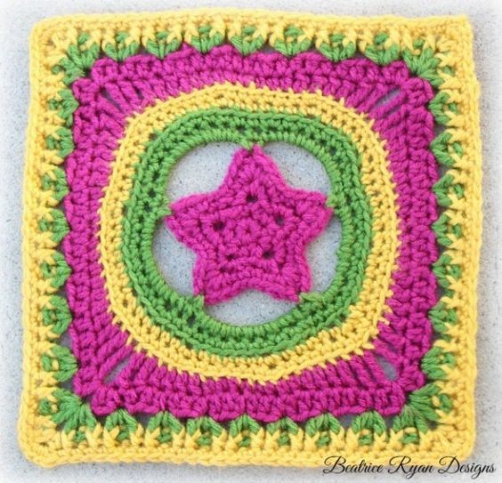 Create a Stunning Granny's Shining Star Square: Step-by-Step Crochet Pattern Create a Stunning Granny's Shining Star Square: Step-by-Step Crochet Pattern