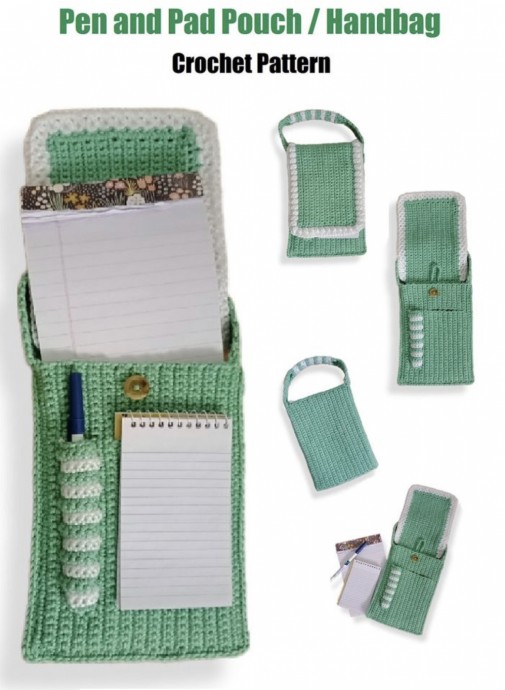 Create a Stylish and Functional Notepad and Pencil Hand Bag Case with This Free Crochet Pattern Create a Stylish and Functional Notepad and Pencil Hand Bag Case with This Free Crochet Pattern