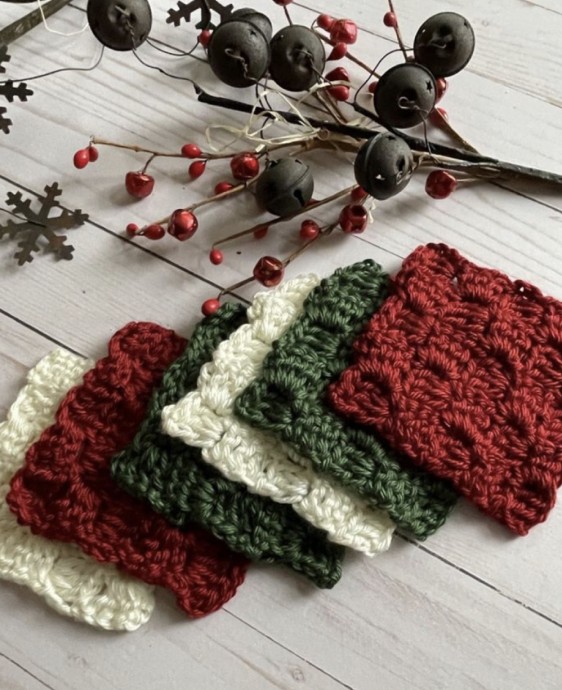 Crochet Christmas C2C Coaster Set