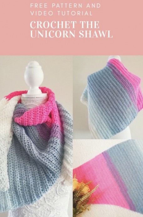 DIY The Unicorn Asymmetrical Shawl